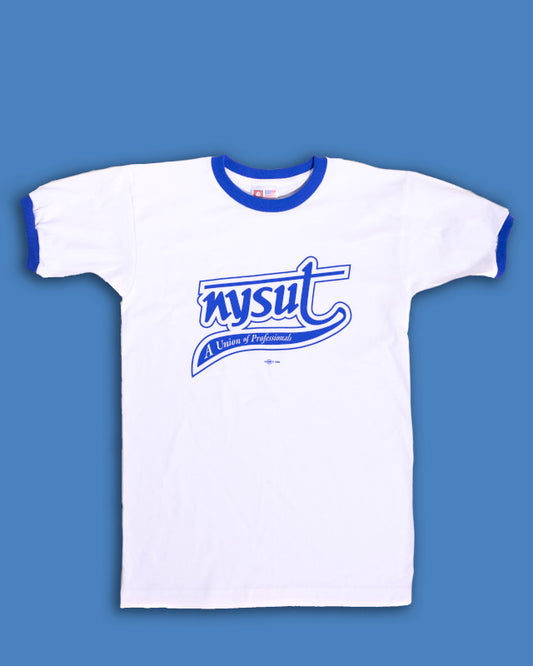 Unisex NYSUT Royal Blue Retro Ringer Tee